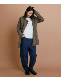 【GREEN】ナチュラルカラーウールニットPコート 詳細画像 ブラウン 10