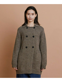 【GREEN】ナチュラルカラーウールニットPコート 詳細画像 ブラウン 12