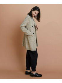 【GREEN】ナチュラルカラーウールニットPコート 詳細画像 ブラウン 4