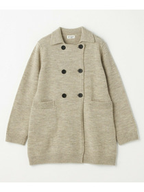 【GREEN】ナチュラルカラーウールニットPコート 詳細画像 ブラウン 5