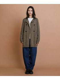 【GREEN】ナチュラルカラーウールニットPコート 詳細画像 ブラウン 6