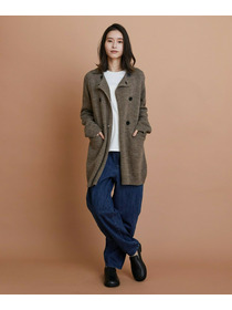 【GREEN】ナチュラルカラーウールニットPコート 詳細画像 ブラウン 7