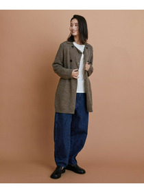 【GREEN】ナチュラルカラーウールニットPコート 詳細画像 ブラウン 8