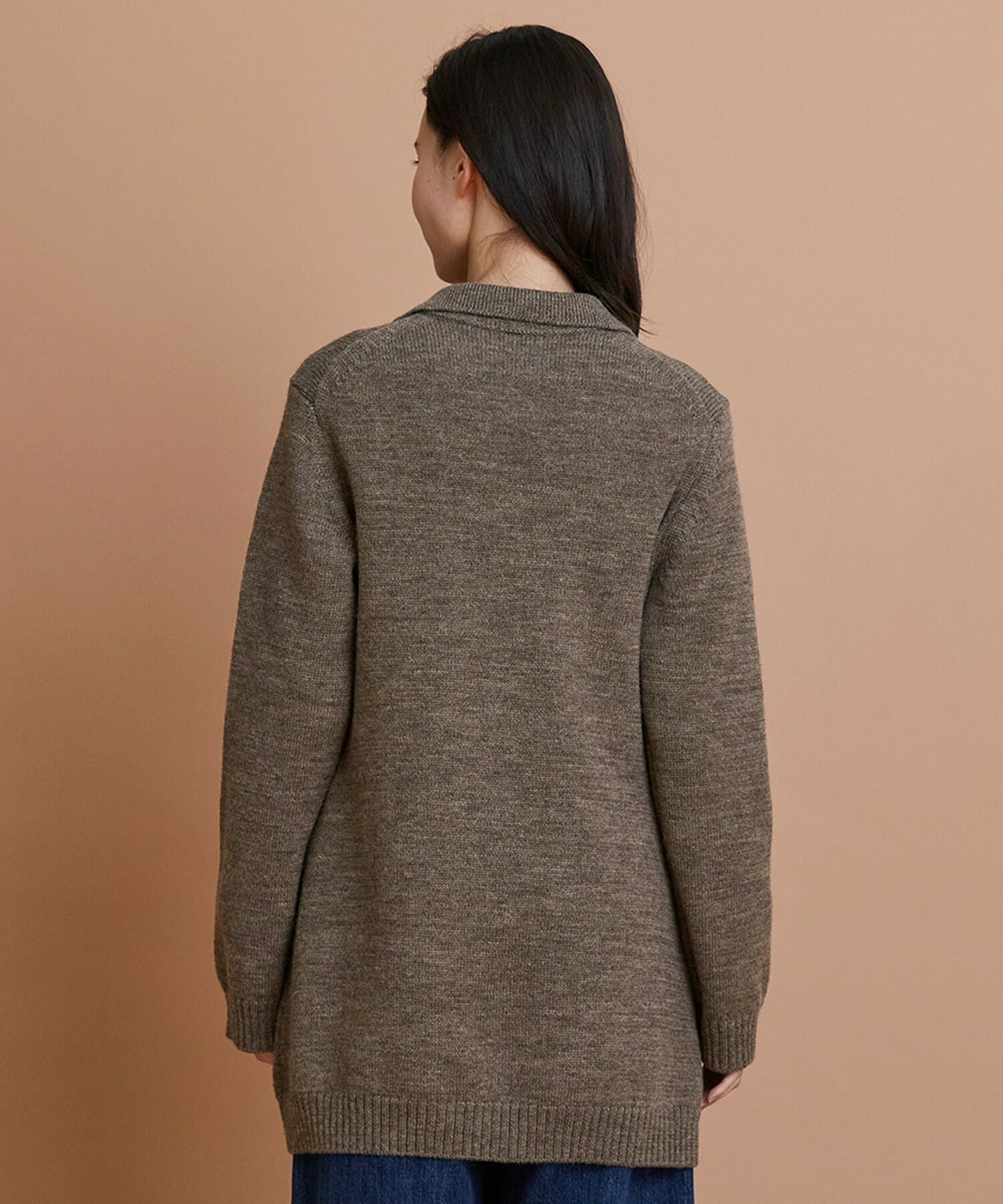 【GREEN】ナチュラルカラーウールニットPコート 詳細画像 ブラウン 14