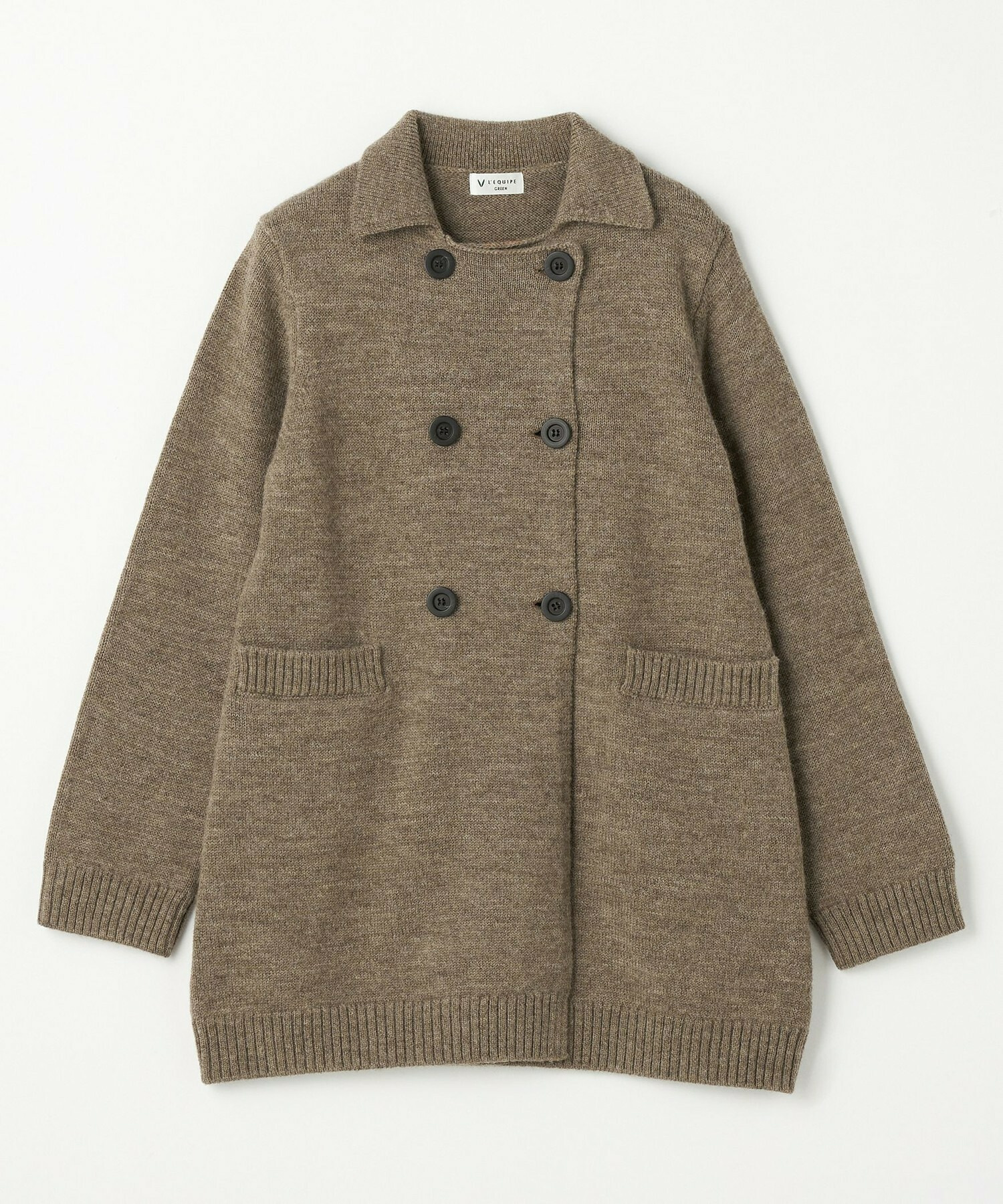 【GREEN】ナチュラルカラーウールニットPコート 詳細画像 ブラウン 16