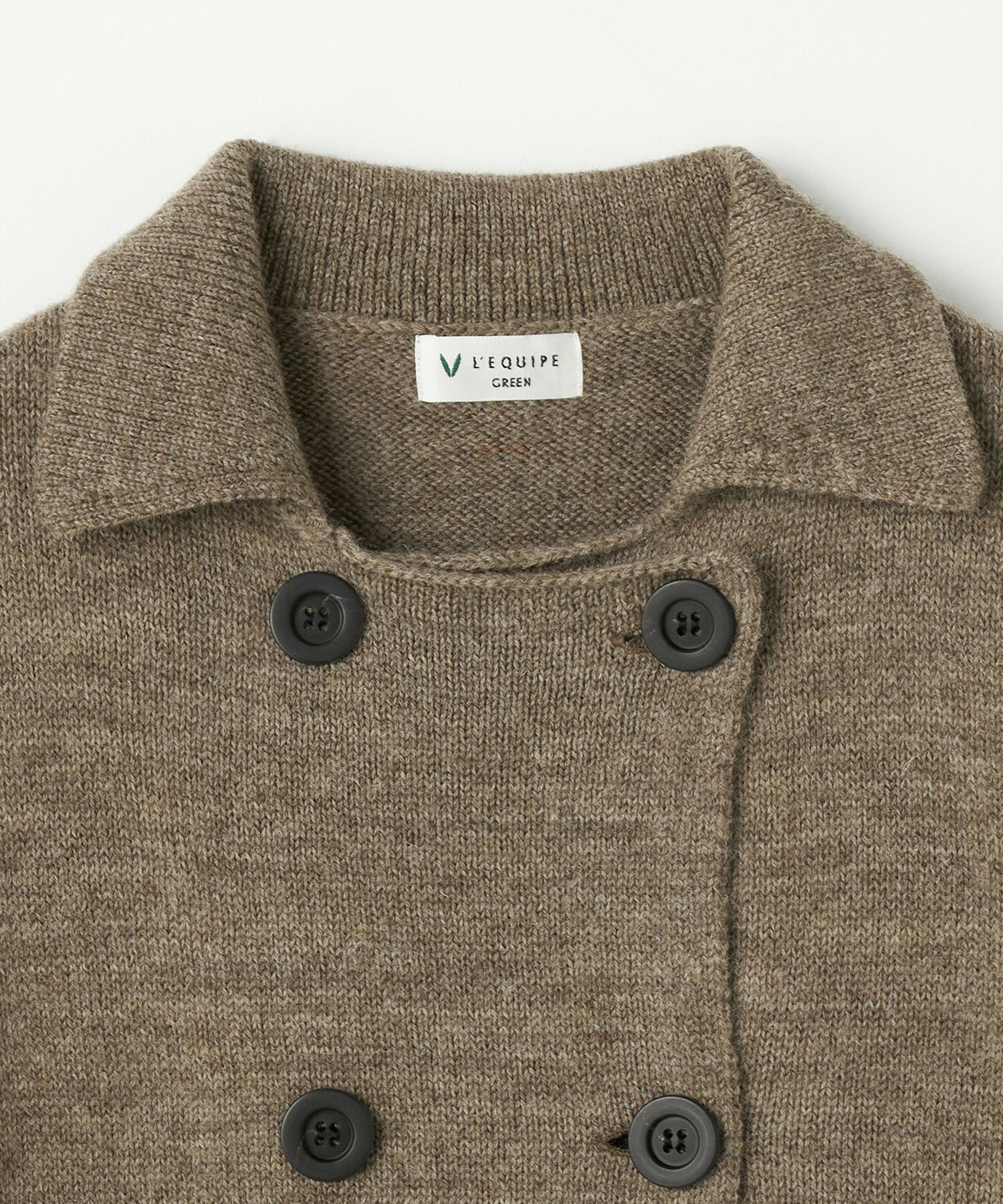 【GREEN】ナチュラルカラーウールニットPコート 詳細画像 ブラウン 18