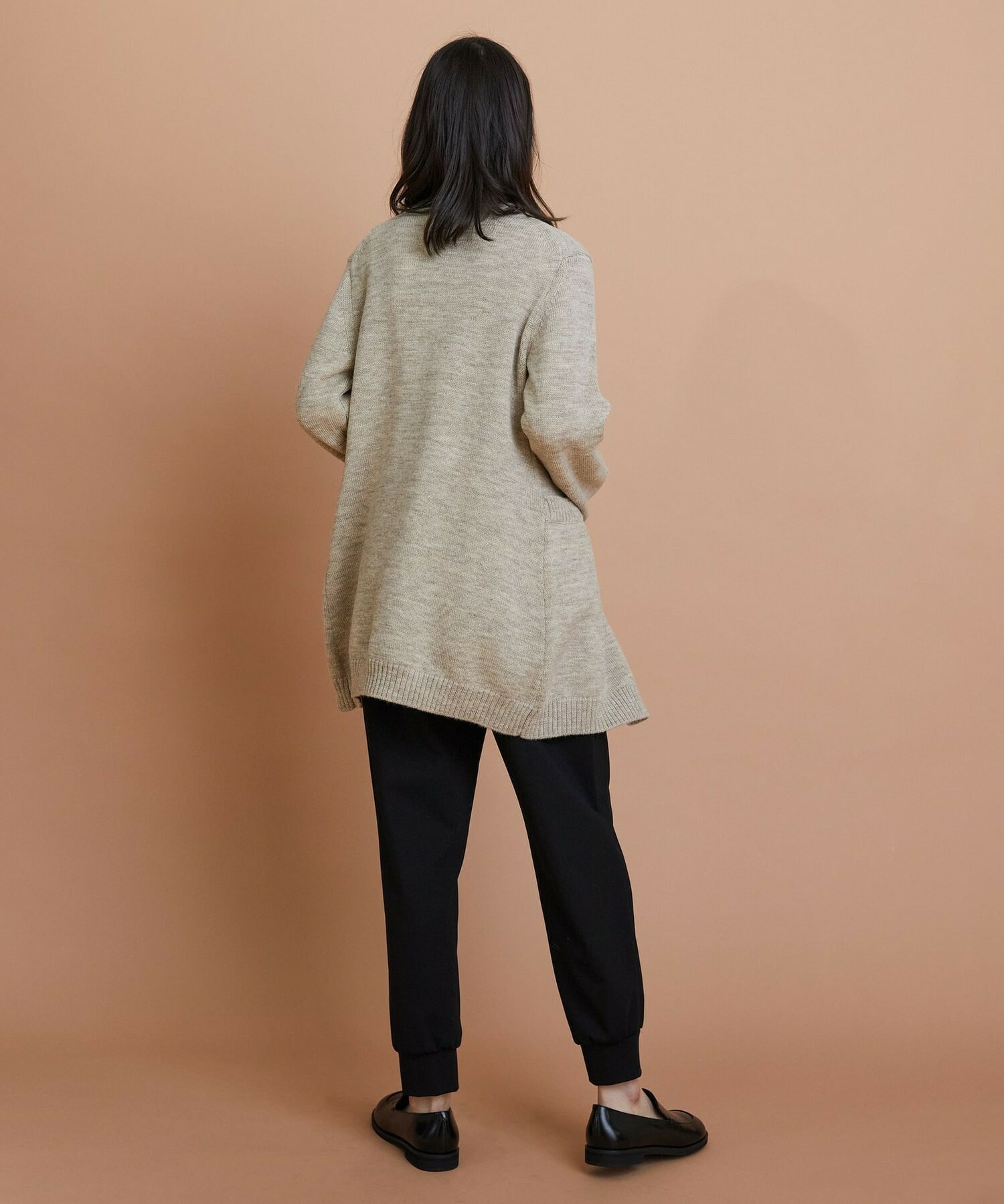 【GREEN】ナチュラルカラーウールニットPコート 詳細画像 ブラウン 3