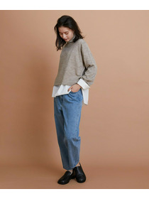 【GREEN】ウール梳毛ハイネックニット 詳細画像 ブラウン 2