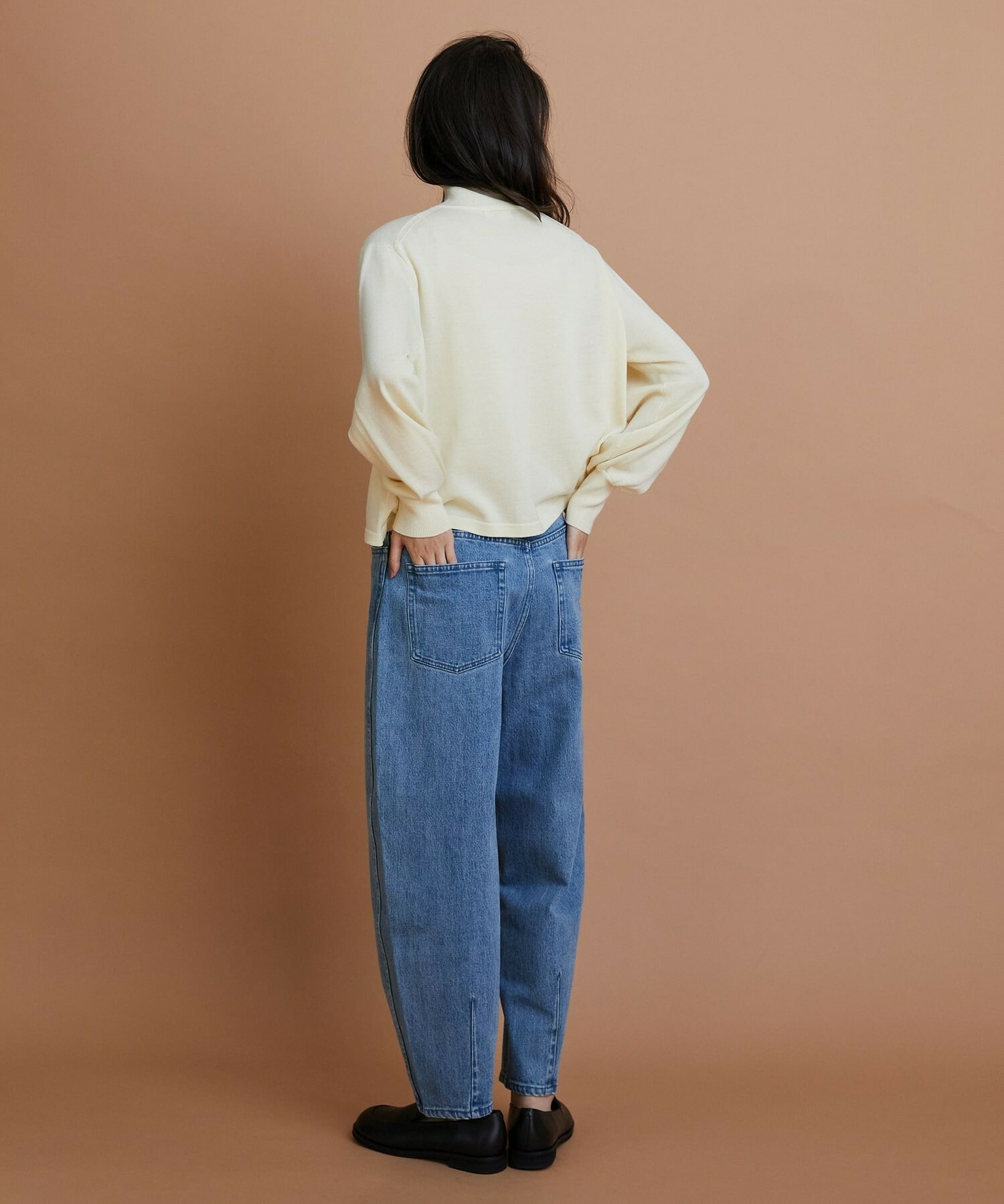 【GREEN】ウール梳毛ハイネックニット 詳細画像 ブラウン 10