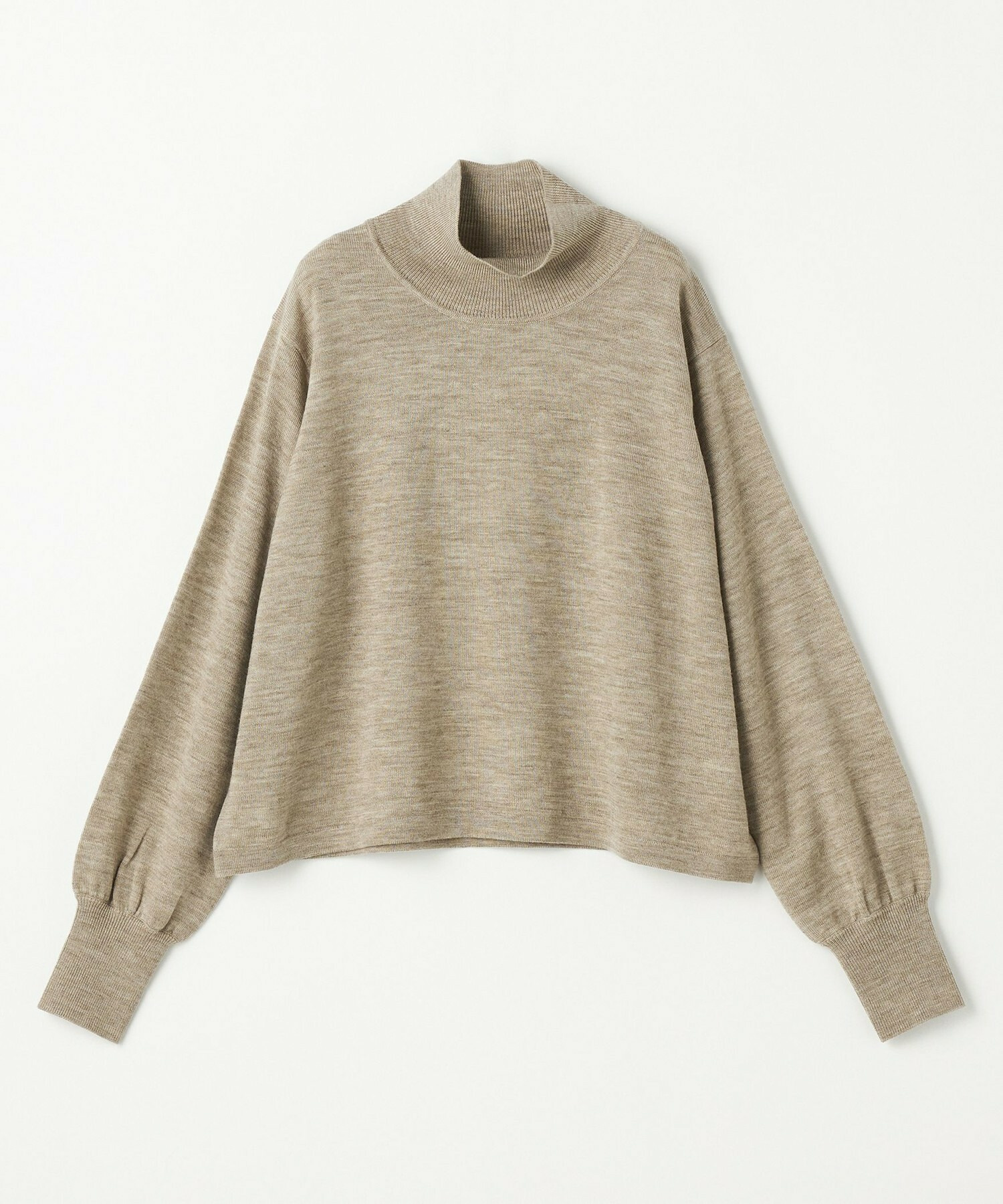 【GREEN】ウール梳毛ハイネックニット 詳細画像 ブラウン 5