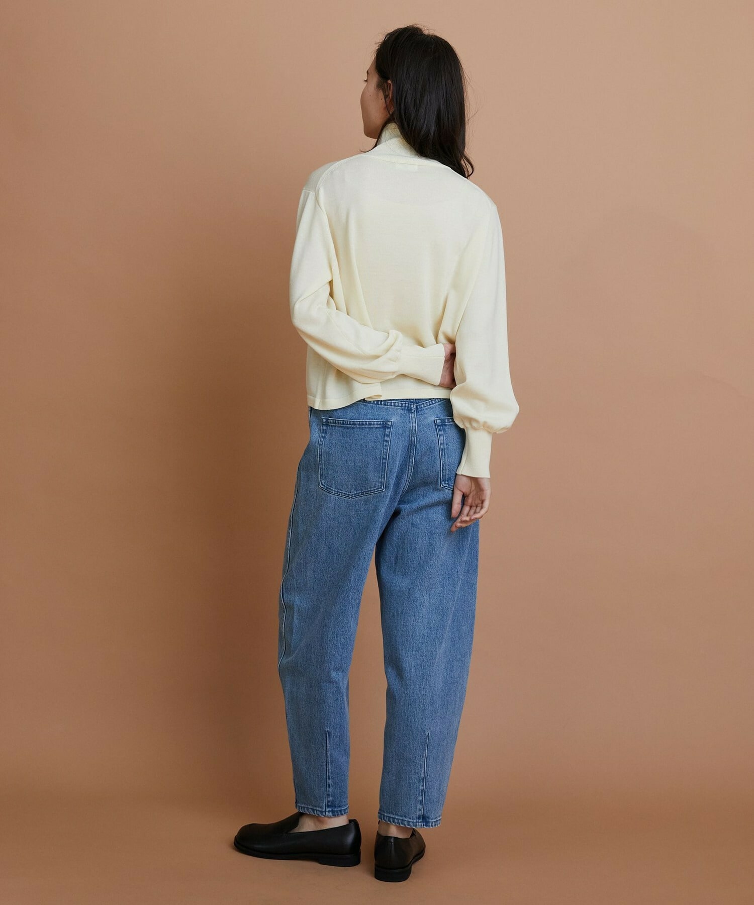 【GREEN】ウール梳毛ハイネックニット 詳細画像 ブラウン 9