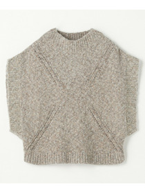 【GREEN】オーガニックコットンウールアルパカMIXニットベスト 詳細画像 ライトグレー 10