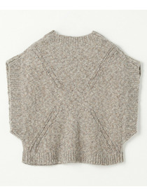 【GREEN】オーガニックコットンウールアルパカMIXニットベスト 詳細画像 ライトグレー 11