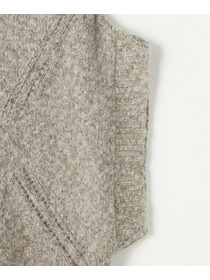 【GREEN】オーガニックコットンウールアルパカMIXニットベスト 詳細画像 ライトグレー 13