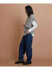 【GREEN】オーガニックコットンウールアルパカMIXニットベスト 詳細画像 ライトグレー 4