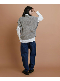 【GREEN】オーガニックコットンウールアルパカMIXニットベスト 詳細画像 ライトグレー 5