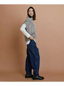 【GREEN】オーガニックコットンウールアルパカMIXニットベスト 詳細画像 ライトグレー 6