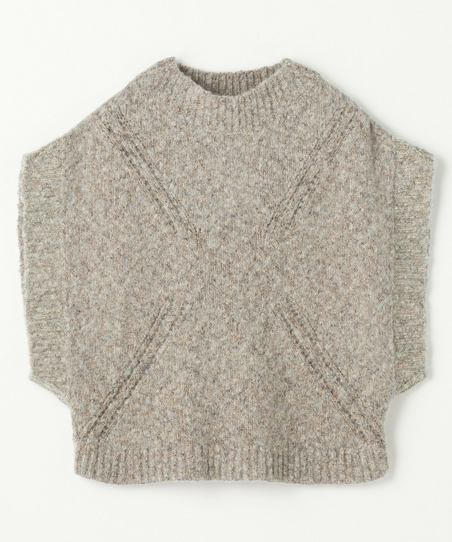【GREEN】オーガニックコットンウールアルパカMIXニットベスト 詳細画像 ライトグレー 10