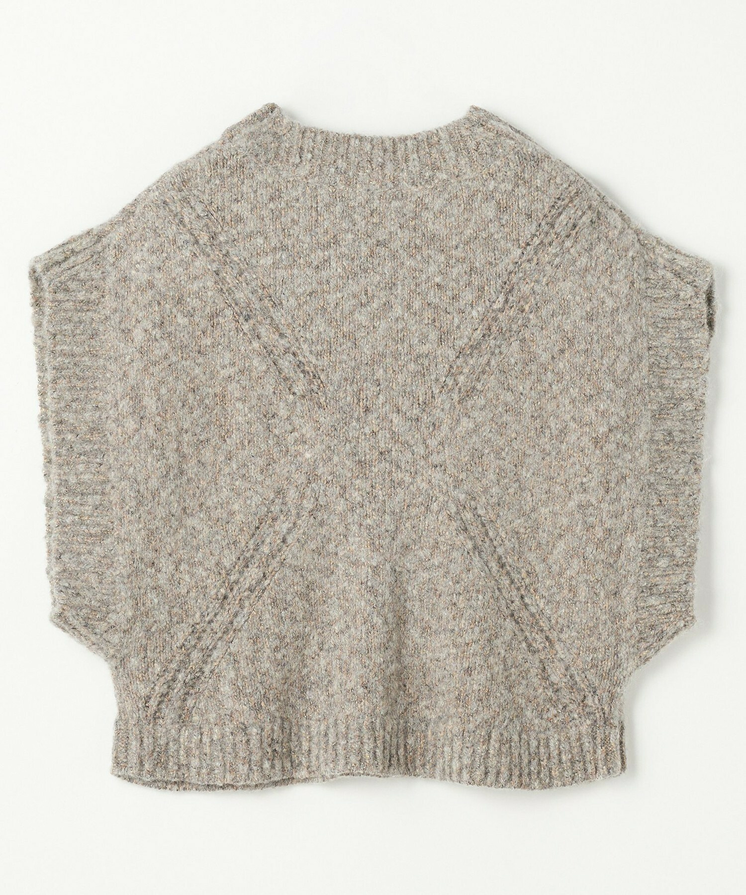 【GREEN】オーガニックコットンウールアルパカMIXニットベスト 詳細画像 ライトグレー 11