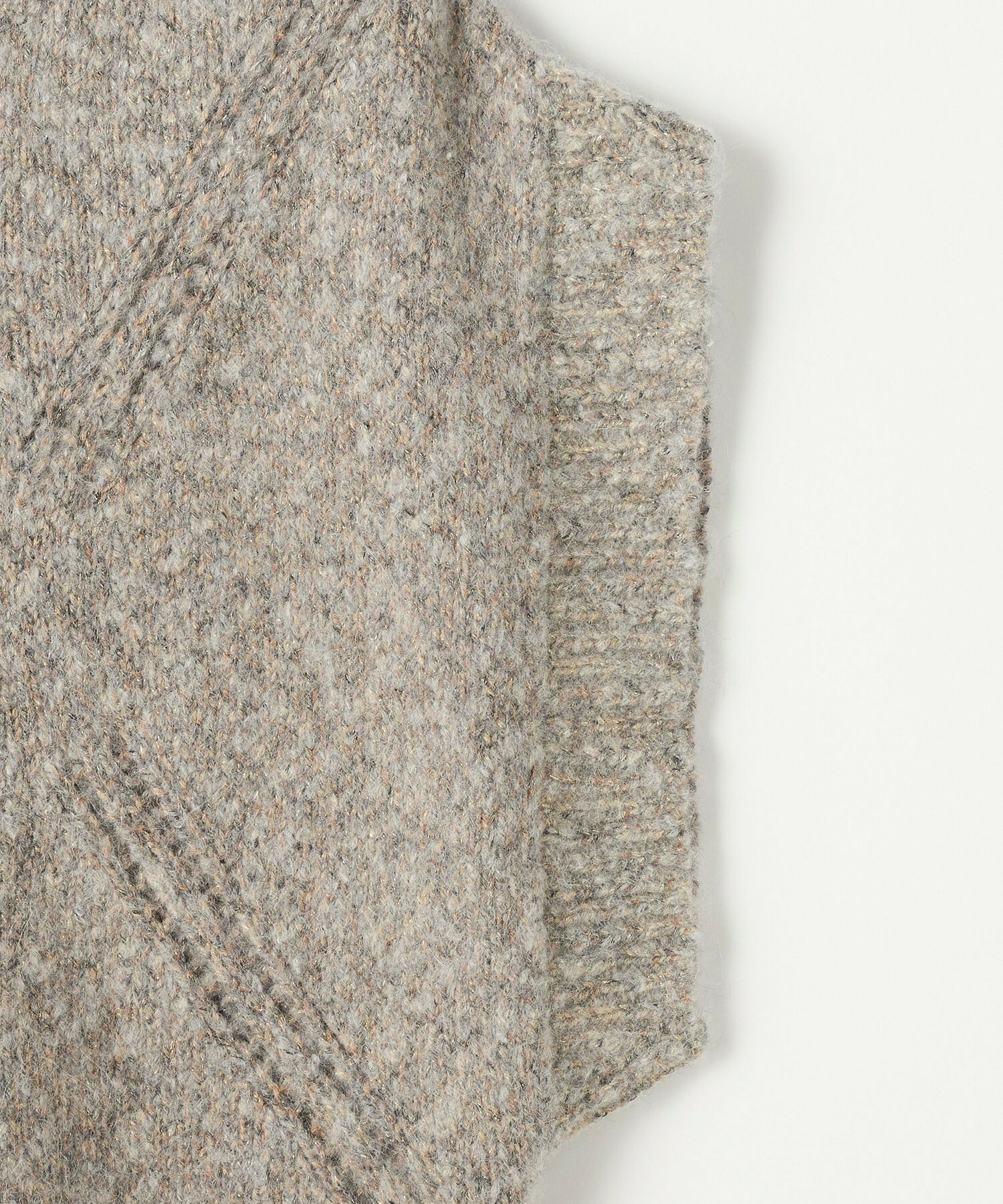 【GREEN】オーガニックコットンウールアルパカMIXニットベスト 詳細画像 ライトグレー 13