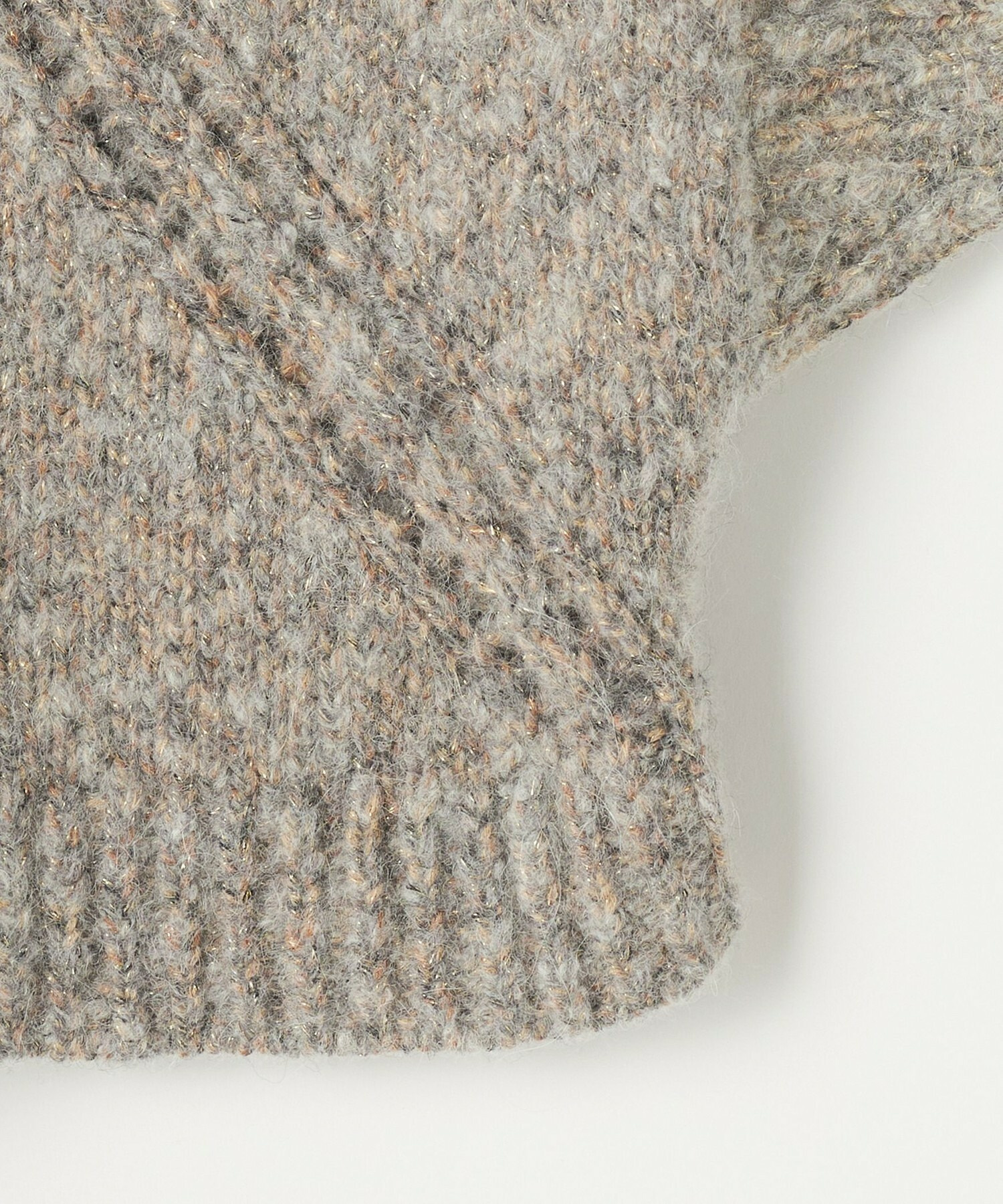 【GREEN】オーガニックコットンウールアルパカMIXニットベスト 詳細画像 ライトグレー 14