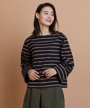 【L'EQUIPE】コットンボーダープルオーバー 詳細画像 ベージュ系その他 1