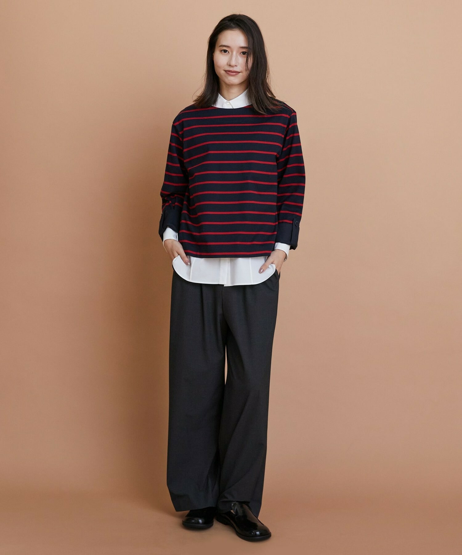 【L'EQUIPE】コットンボーダープルオーバー 詳細画像 レッド系その他 13