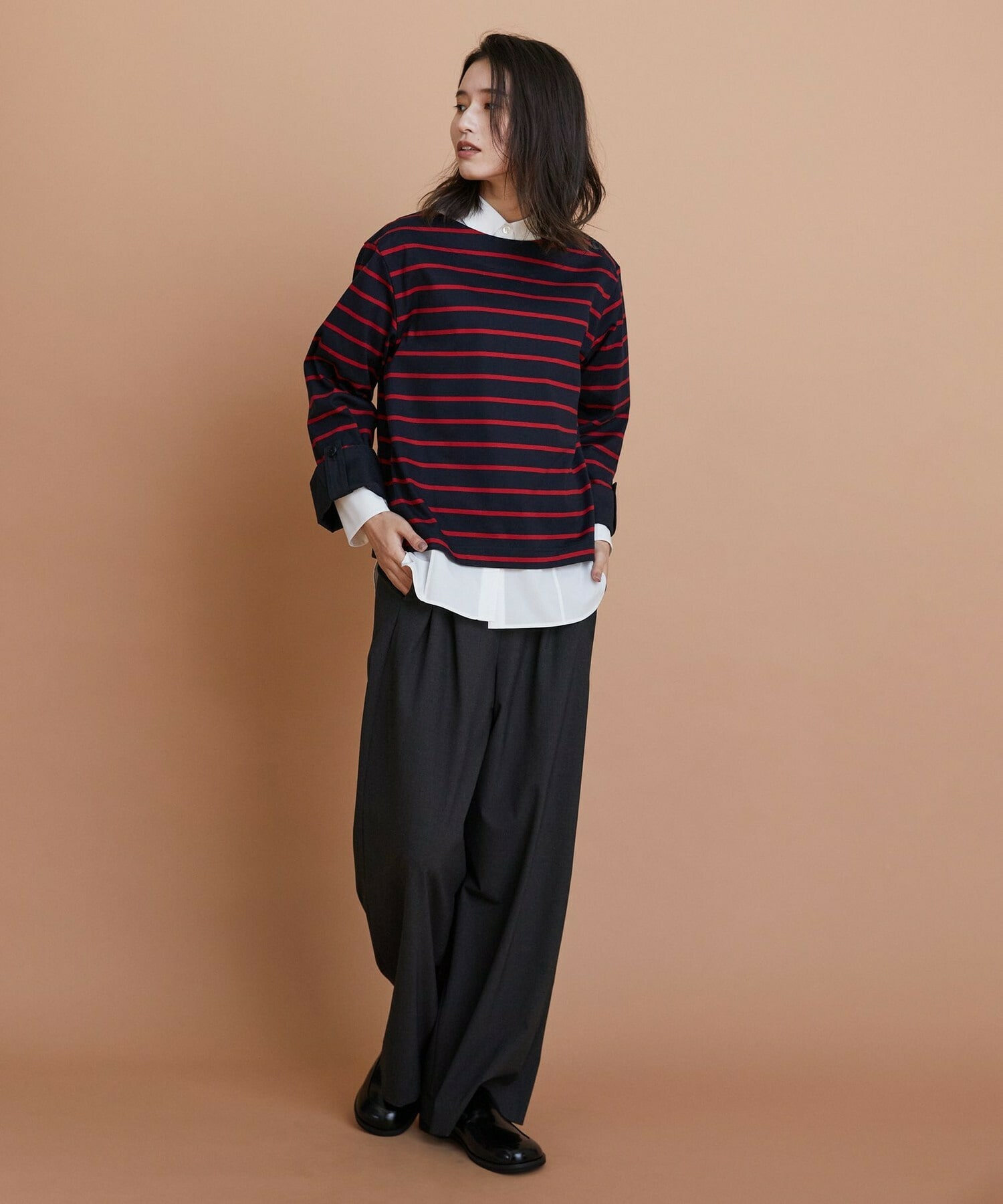 【L'EQUIPE】コットンボーダープルオーバー 詳細画像 レッド系その他 14