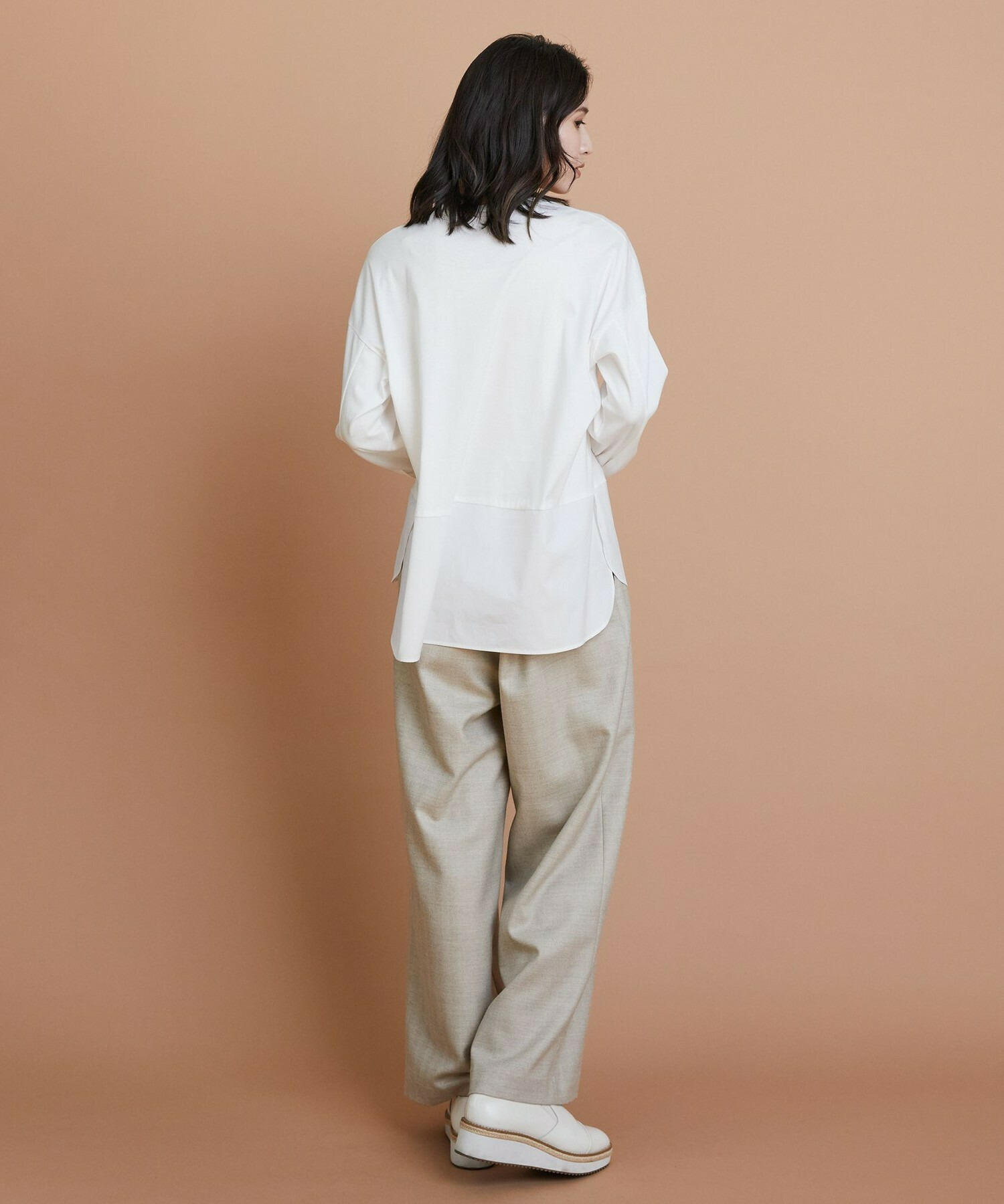 【L'EQUIPE】60/1スムース天竺コンビプルオーバー 詳細画像 ブルー系その他 11