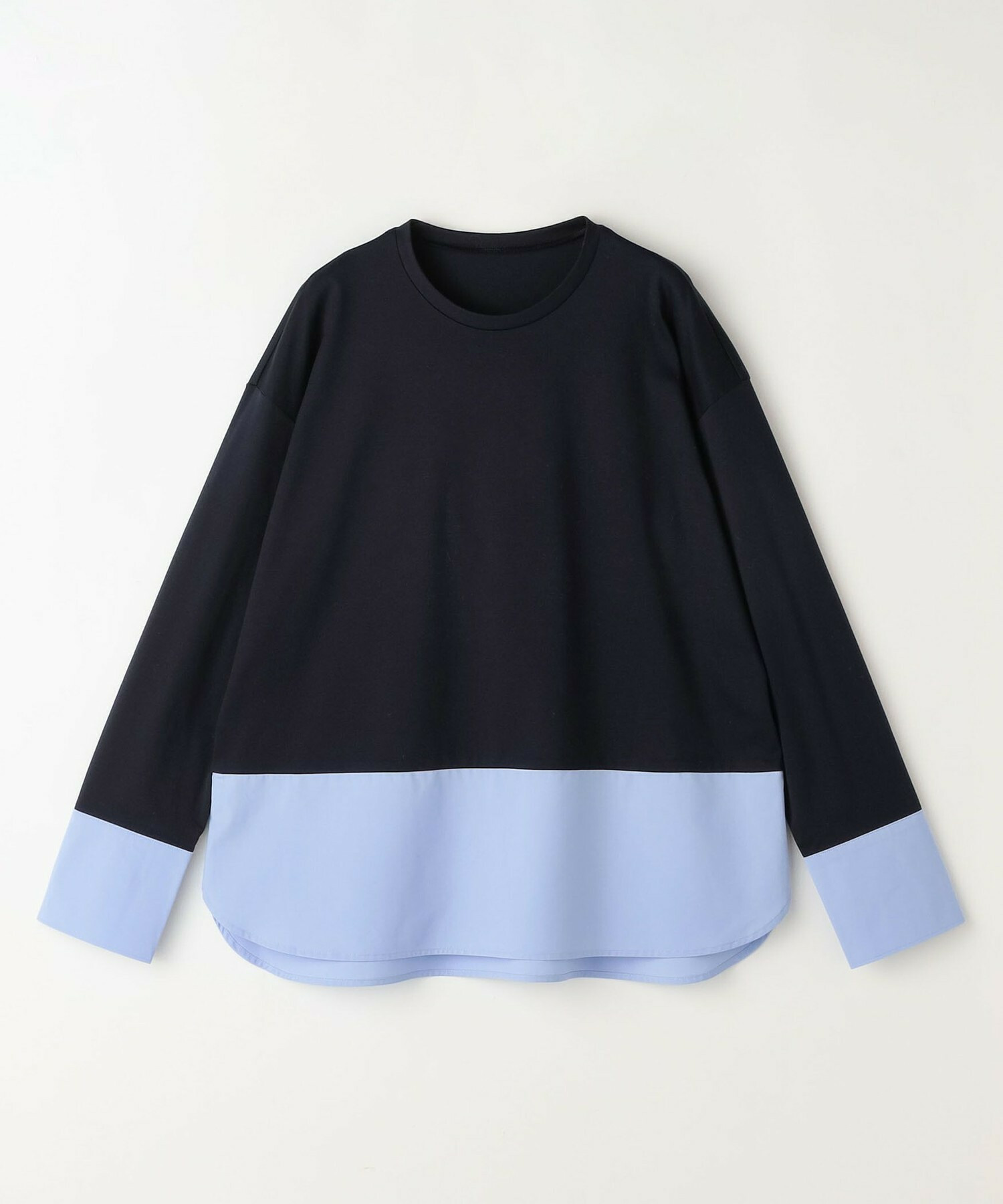 【L'EQUIPE】60/1スムース天竺コンビプルオーバー 詳細画像 ブルー系その他 8