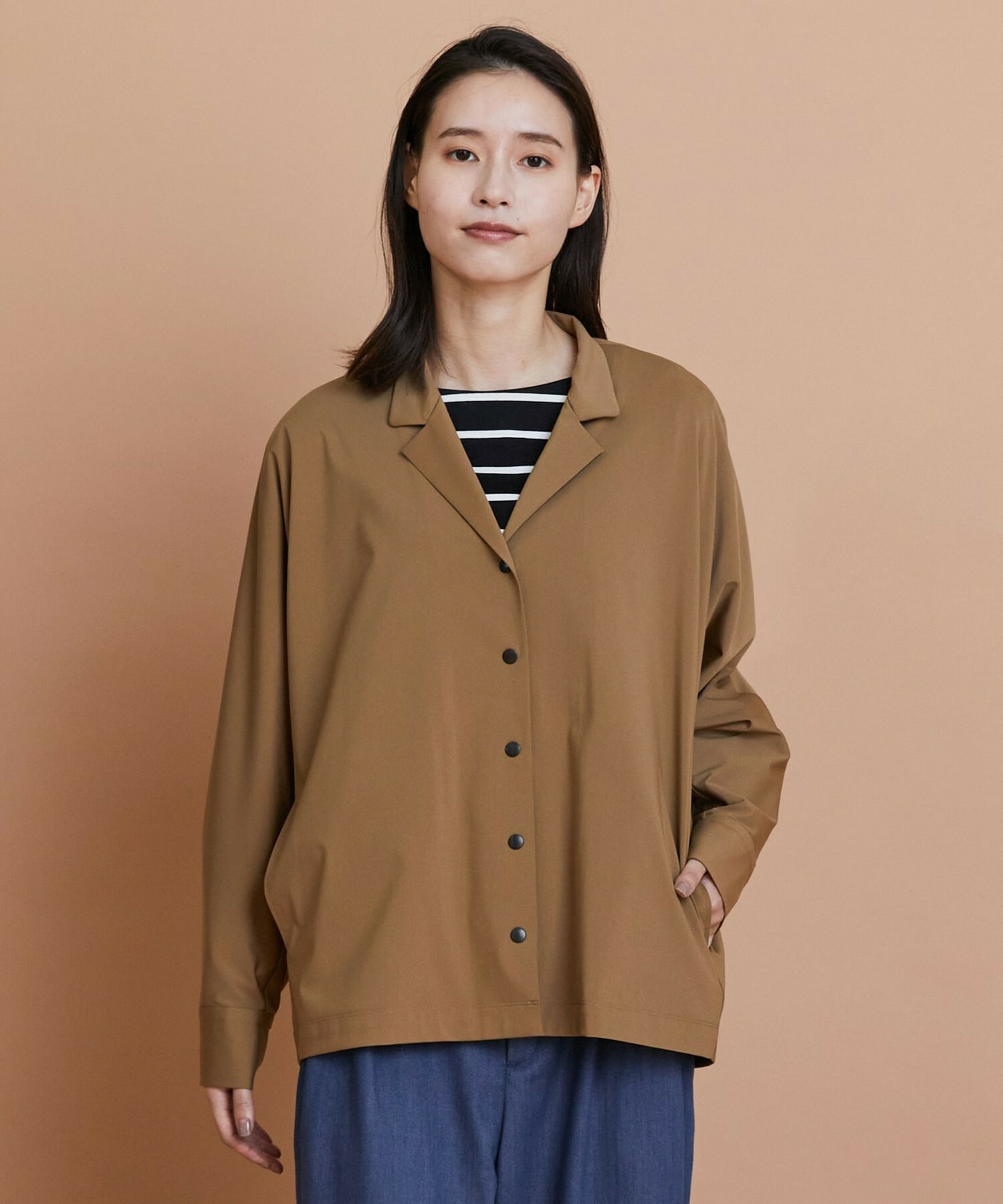 【L'EQUIPE】ハイカウントジャージジャケット 詳細画像 キャメル 1