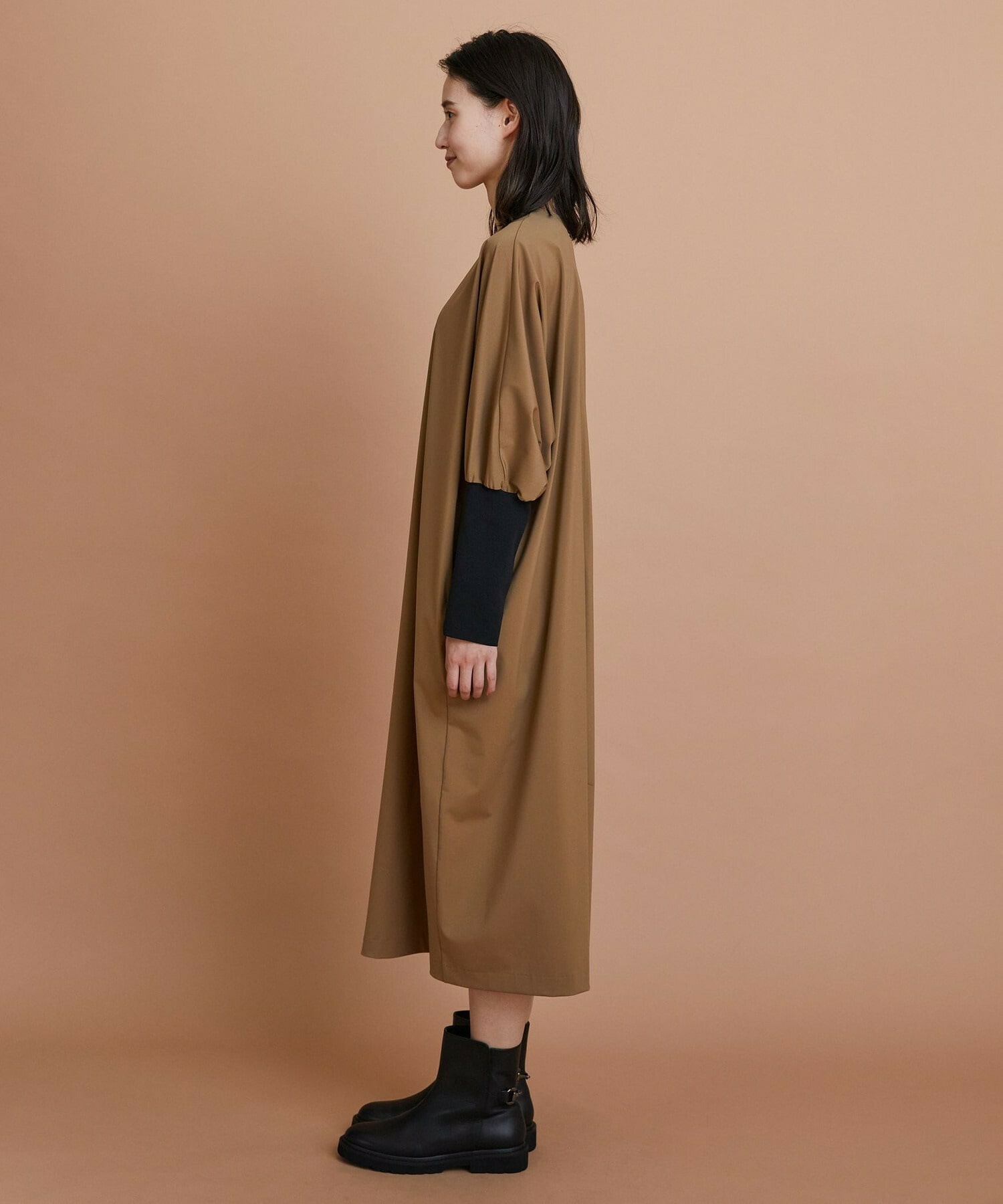 【L'EQUIPE】ハイカウントジャージワンピース 詳細画像 ブラック 2