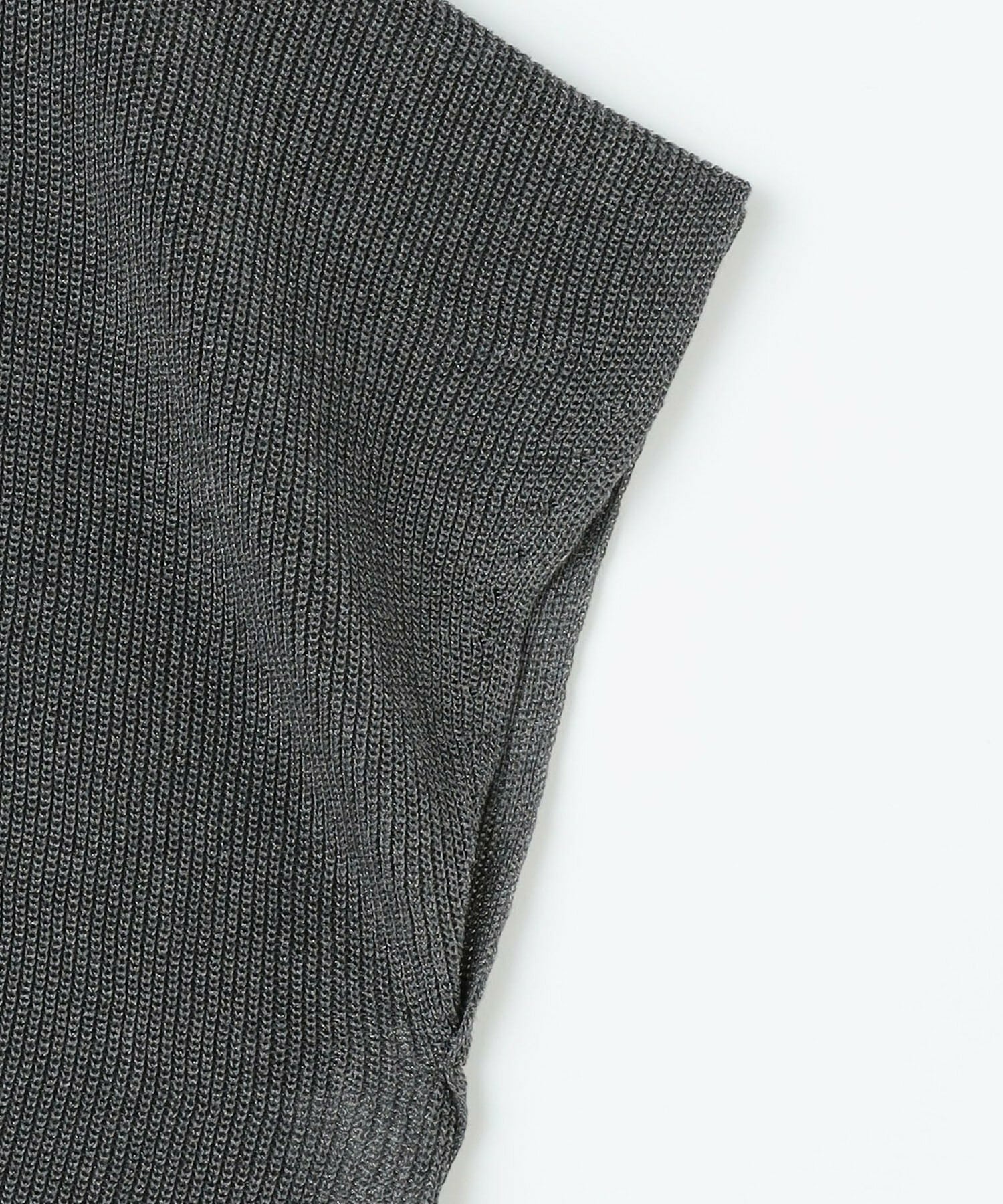 【L'EQUIPE】セミブライトレーヨンポリニットベスト 詳細画像 ブラック 14