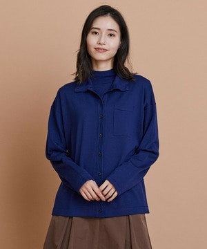 【L'EQUIPE】ウール梳毛カーディガン 詳細画像 ブルー 1