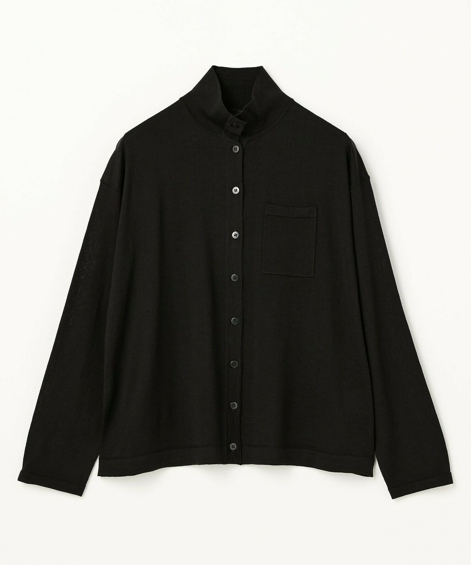 【L'EQUIPE】ウール梳毛カーディガン 詳細画像 ブラック 1