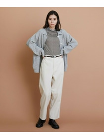 【L'EQUIPE】片畦ニット襟付きカーディガン 詳細画像 ライトグレー 1