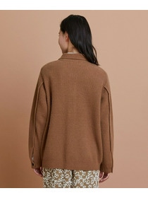 【L'EQUIPE】片畦ニット襟付きカーディガン 詳細画像 ライトグレー 11