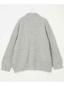 【L'EQUIPE】片畦ニット襟付きカーディガン 詳細画像 ライトグレー 14