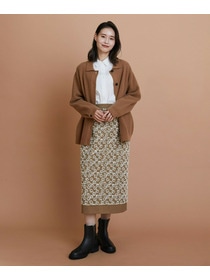 【L'EQUIPE】片畦ニット襟付きカーディガン 詳細画像 ライトグレー 5