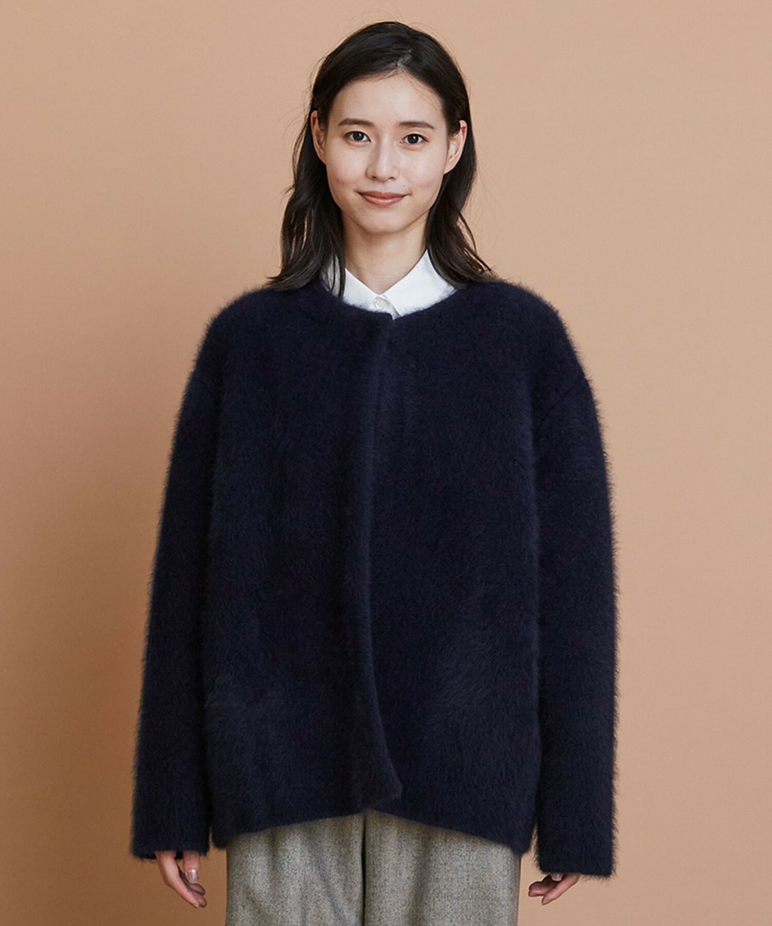 【L'EQUIPE】FOX接結カーディガン 詳細画像 ネイビー 12