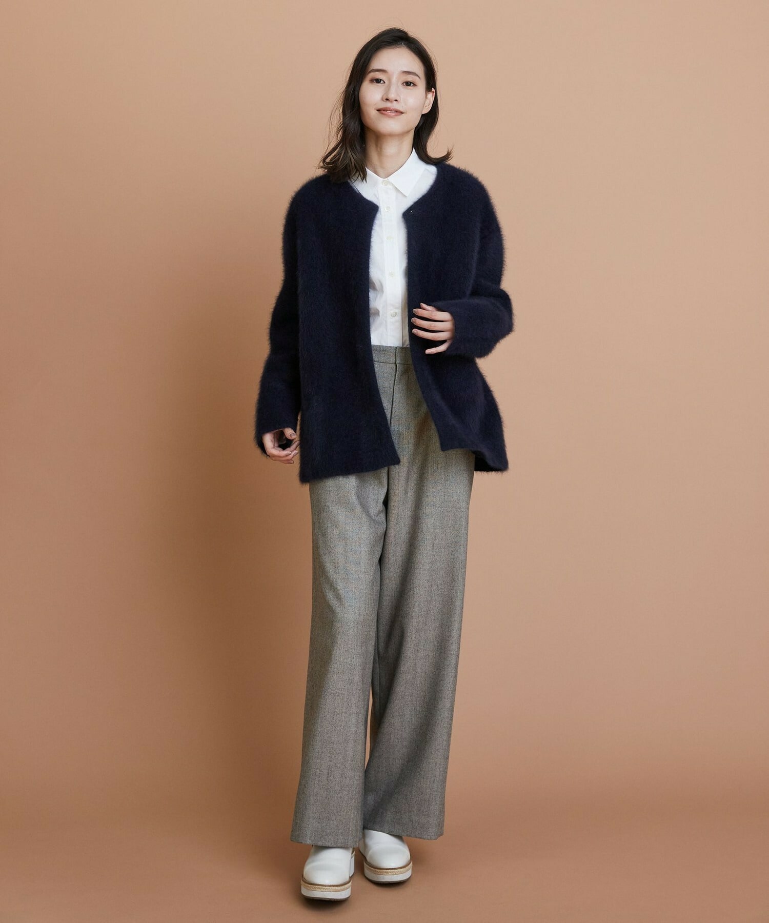 【L'EQUIPE】FOX接結カーディガン 詳細画像 ネイビー 5