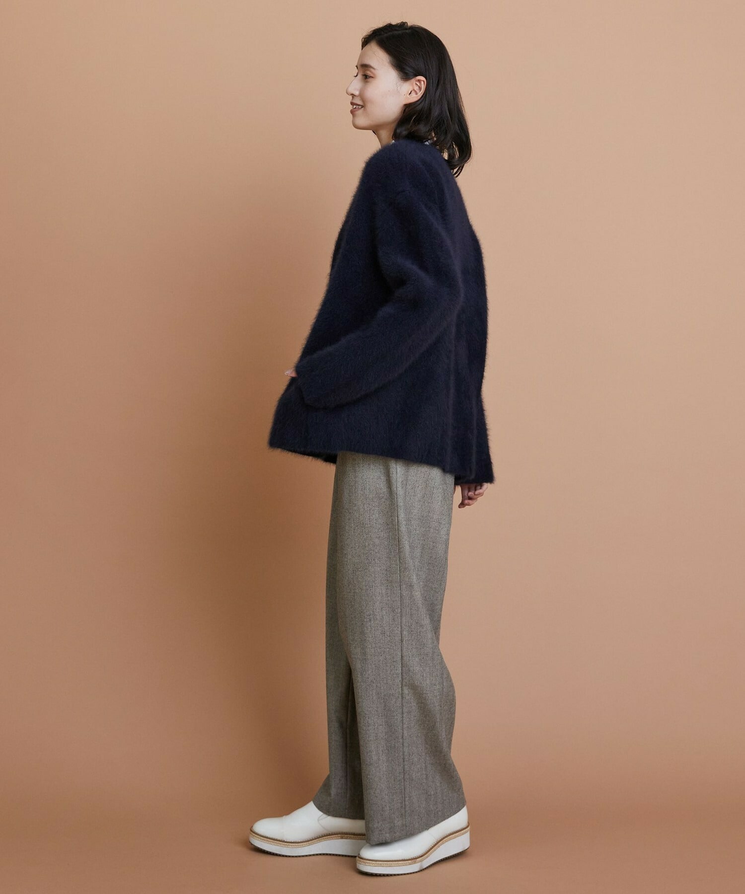 【L'EQUIPE】FOX接結カーディガン 詳細画像 ネイビー 6