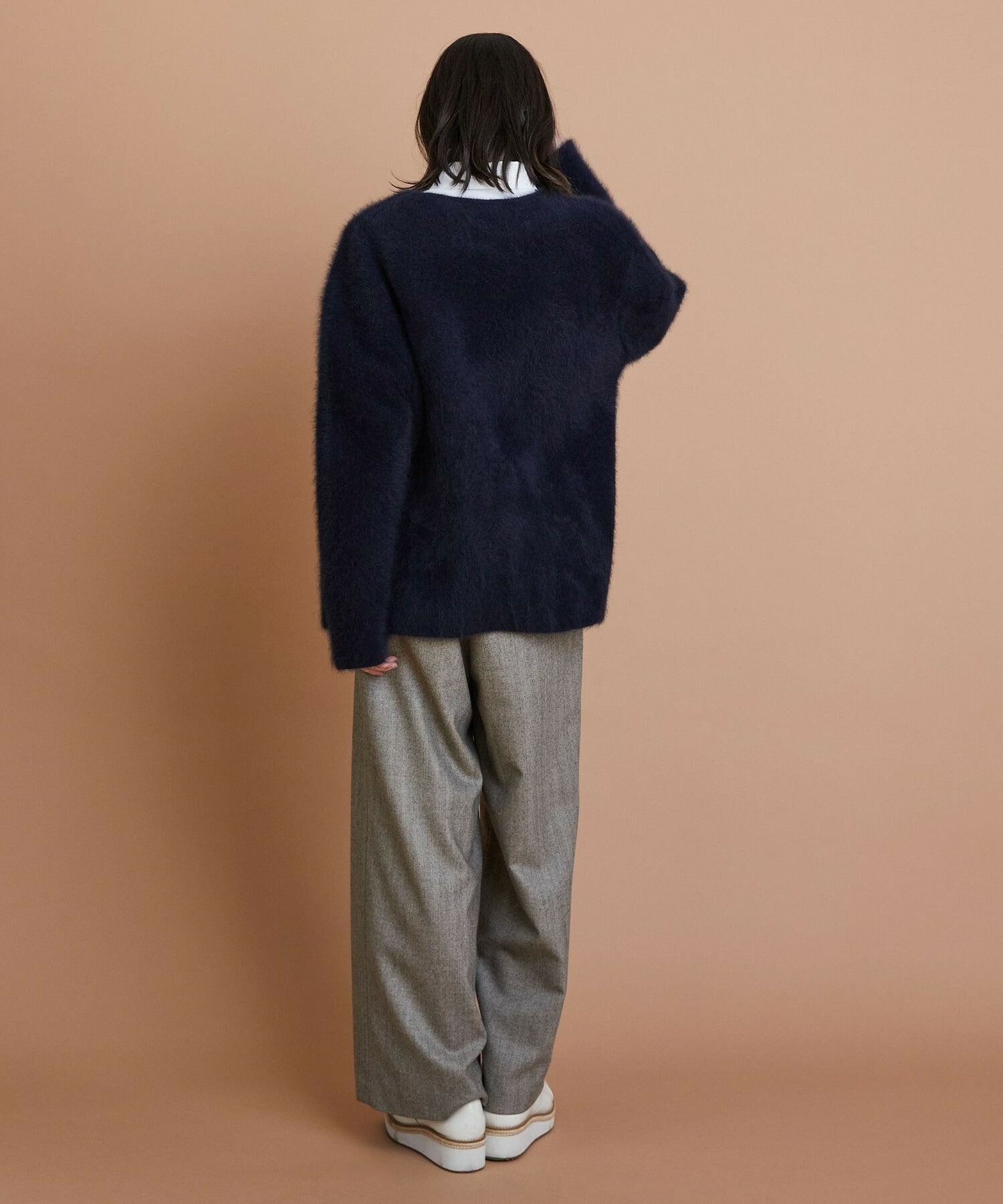 【L'EQUIPE】FOX接結カーディガン 詳細画像 ネイビー 7