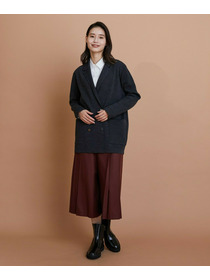 【L'EQUIPE】ウールポリ接結ニットジャケット 詳細画像 ブラック 1