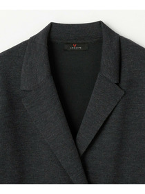 【L'EQUIPE】ウールポリ接結ニットジャケット 詳細画像 ブラック 14