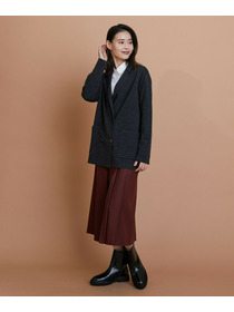 【L'EQUIPE】ウールポリ接結ニットジャケット 詳細画像 ブラック 5