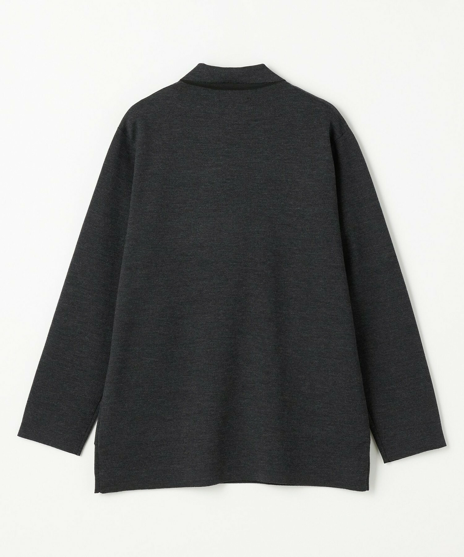 【L'EQUIPE】ウールポリ接結ニットジャケット 詳細画像 ブラック 13