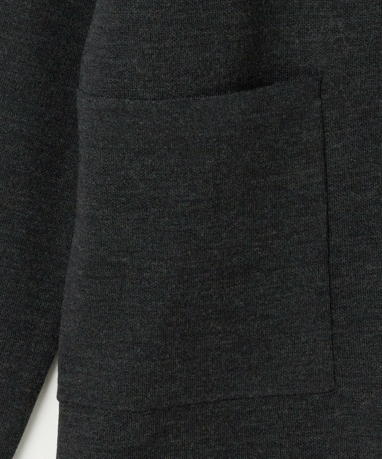 【L'EQUIPE】ウールポリ接結ニットジャケット 詳細画像 ブラック 17