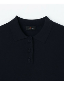 【L'EQUIPE】綿ポリストレッチニットポロ 詳細画像 ネイビー 12