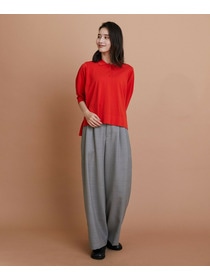 【L'EQUIPE】綿ポリストレッチニットポロ 詳細画像 ネイビー 2